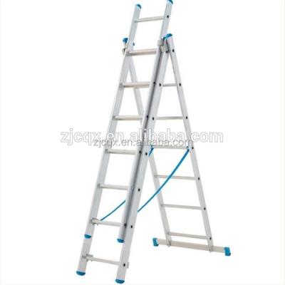 China Telescopic ladders China made new aluminum domestic double and 3 section treble extension ladders for sale