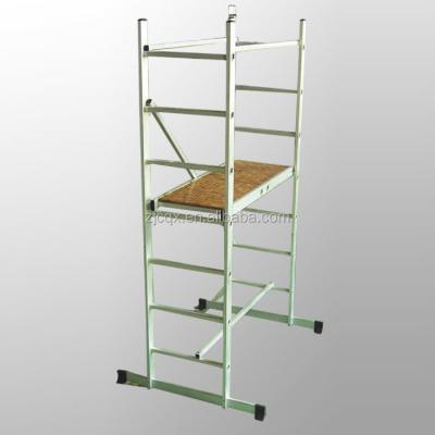 China Folding Ladders Easy Mobile Folding 2.7m Aluminum Scaffolding Ladder for sale