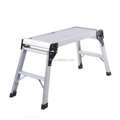 China En131 Folding Ladders Aluminum Platform Drywall Step Up Work Bench Stool Folding Ladder for sale