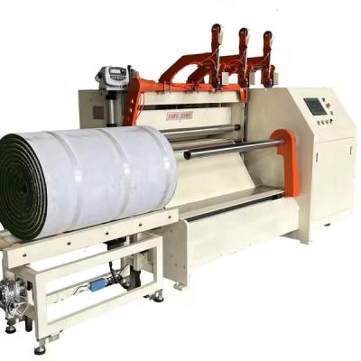 China Electrical Control Winding Machine For PE Sheet Fabric Carpet And Turf Coiling System for sale