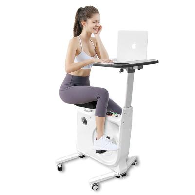 China (Height) Adjustable Exercise Bikes Cycling Trainer Fitness Desks Bicycle with Adjustable Height Chart Home Office Cycle Desk for sale