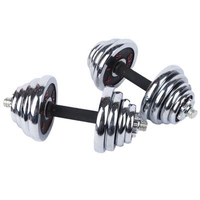 China Eco-friendly 10kg Plate Dumbbells Set For Fitness Weightlifting Equipment Barbell Gym Muscle Strength Exercise for sale