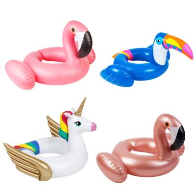 China Eco-friendly Swimming Pool Cartoon Baby Seat Kids Swim Ring Inflatable Child Swimming Rings for sale