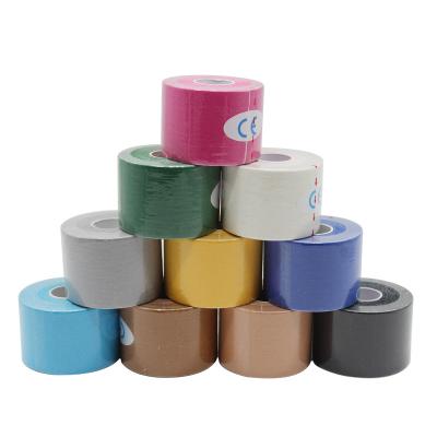 China Cotton and Waterproof Medcial Glue Injury Relief Kinesiology Sports Tape for Athletes Elastic Muscle Therapeutic Sports Tape for sale