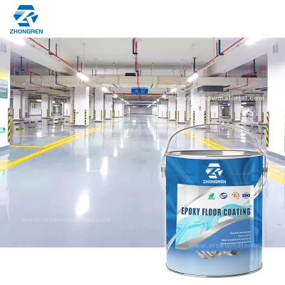 China Chemical Resistant Epoxy Resin Floor Paint Epoxy Concrete Floor Coating Odoless for sale