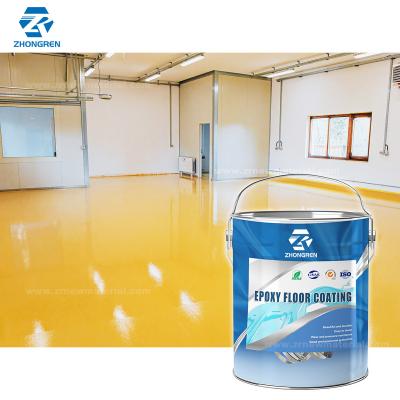 China Metallic Clear Epoxy Resin Floor Coating Flat Floor Paint Strong Adhesion for sale