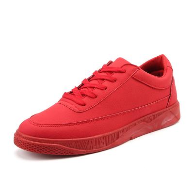 China Factory Hot Selling Breathable Trend Casual Student Shoes Men Sport In Red Running Round Toe Flats Shoes For Men for sale