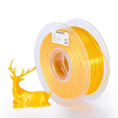 China OEM ODM PLA filament shiny silk like gold filament pla silk supplier 1.75mm gold color 3d printing PLA+ material for sale