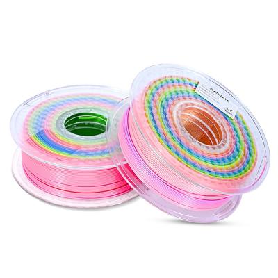 China 3D printing hot sale rainbow filament pla filament 1.75mm 1kgs 3d printing materials for FDM 3d printer for sale