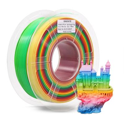 China Hot selling PLA filament gradient color rainbow 3d printer filament 1.75mm 1kgs pla+ for 3d printer for sale