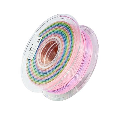 China Factory wholesale price pla 3d filament rainbow 3d filament printing consumables rainbow PLA+ for sale