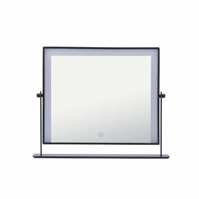 China Good Quality Lighted Led Standing Touch Screen Vanity Table Bathroom Bedroom Makeup Mirror Furniture for sale