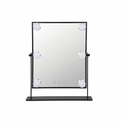 China Smart Lit Illuminated White Cosmetic Mirror Hollywood Mirror For Makeup And Dressing for sale