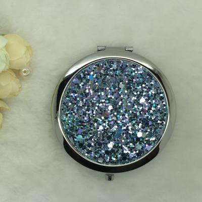 China Unique Magnifying Gifts For Women/24K Gold Plated Ultimate Luxury Round Makeup Mirror Vanity Mirror w/Diamonds for sale