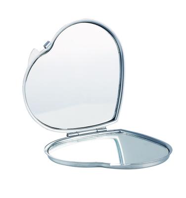 China Double Sided Magnifying Pocket Makeup Mirror Magnifying Compact Folding (2x Magnification + 1x Magnification) (Pink Heart) for sale