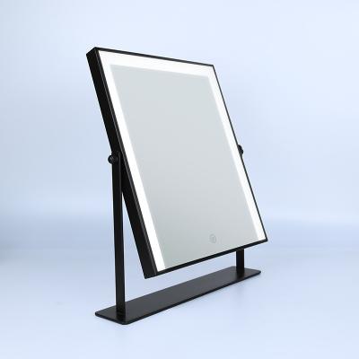 China Hollywood LED Smart Makeup Mirror Factory Desktop Touch Lighted Makeup Mirror for sale