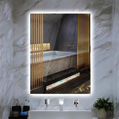 China Illuminated High End Frameless Wall Mounted Led Bathroom Mirror With Backlit Light for sale