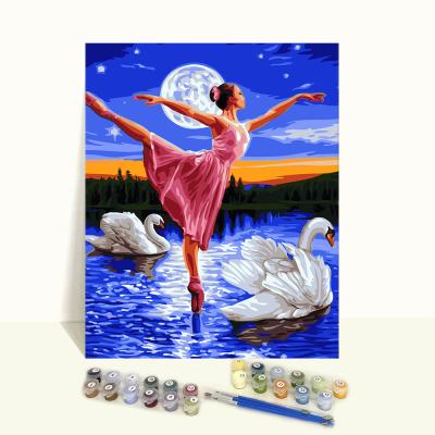 China Eco-Friendly And Not Fade Decoration Folk Dance Acrylic Adult Wall Painting By Number On Canvas for sale