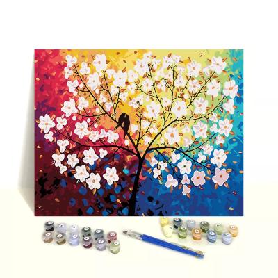 China Eco-Friendly And Not Fade Popular Bright Artwork Landscape Handmade Diy Painting By Numbers Bag for sale