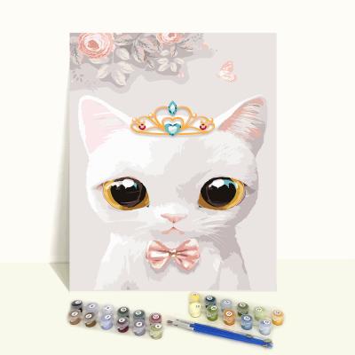 China Eco-Friendly and Not Fade Cat Premium Simple Drawing Animal Cute DIY Painting Kit for Students for sale