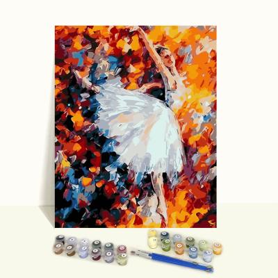 China Eco-Friendly And Not Fade Impressionist Artwork Kits DIY Hand Crafts Ballerina Painting By Numbers Girl for sale