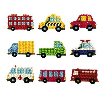 China Cartoon Car Bus Kids Children Decorative DIY 5D Diamond Art Sticker Custom Kit for sale