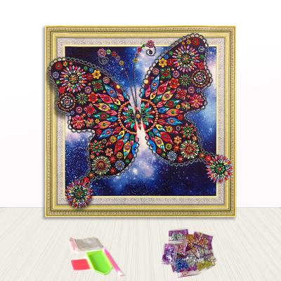 China Wholesale Crafts Eco-friendly Beautiful Colorful 5d Diamond Painting Of Butterflies for sale