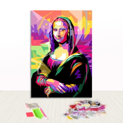 China famous Mona Lisa Artworks Diamond Painting Full of 26 facets beads fantasy home decoration drill for sale