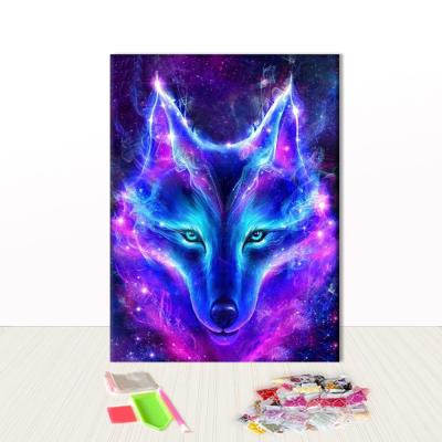 China 26 Faceted Hot Selling DIY Art Wall Crafts Animal DIY Diamond Painting Wolf Beads For Adult for sale