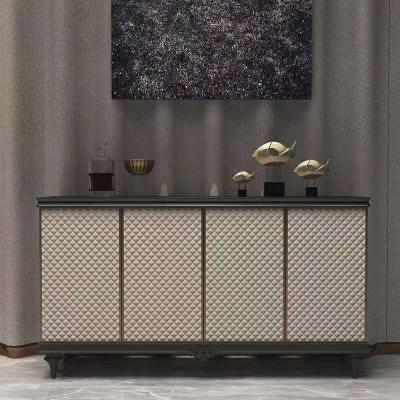 China Hot Selling Morden Italian Style Modern Rice White Side And Black MDF Top Console Table For Home Furniture for sale