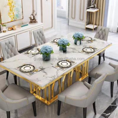 China 2022 new modern design metal stainless steel legs with marble top man marblen table for sale