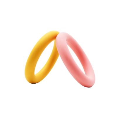 China Baby Teething Ring Silicone Baby Links Multi Use Baby Toy Rings Medical Grade Silicone BPA Free & Phthalate Free Colorful Chew Ring for sale