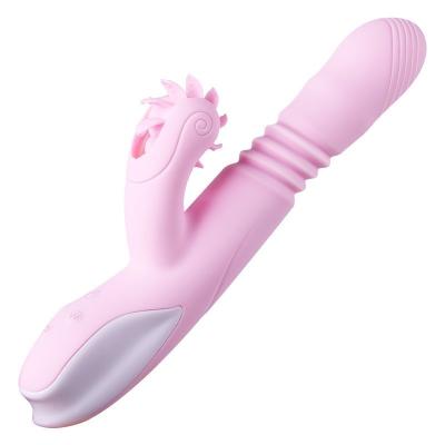 China Vibrating / Stretching / Tongue Licking / Heating Waterproof 12 Speeds Clitoral Sucking Vibrator Toys G Spot Clit Stimulator Clit Dildo Vibrators for sale