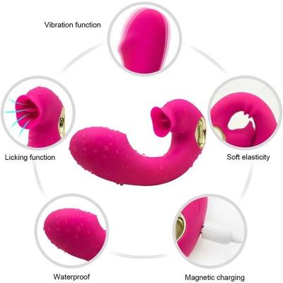 China Multi-speed Vibrations+Licking Anal Vibrating G Spot Dildo Vagina Clitoral Vibrator Dildo Clitorals Stimulator for Women Sex Toys Adult Games for sale