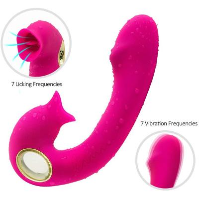 China Multi-speed Vibration + Licking Multifunctional Women Sex Toys Clit Adult Nipple Sucking Stimulation Vibrator for Female Lick Flower Massage Vibrator for sale