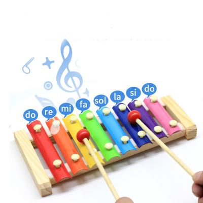 China Educaitonal Musical Instrument Children's Baby Eight Tone Xylophone Player Baby Puzzle Music Tapping Toy for sale