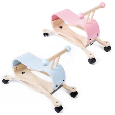 China High Quality Children's Riding Games Toys Walker and Shake Car Two-in-One Wooden Ride Toys for sale