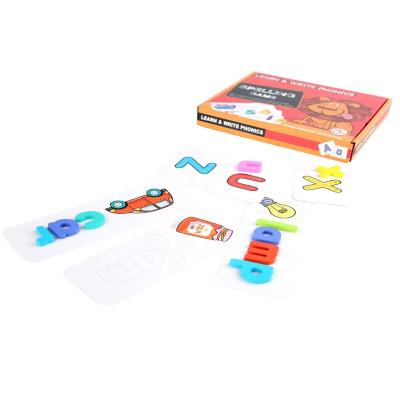 China Intelligent Development Toy Learn &Write&spell Acoustic Three-in-One Letters Spelling Card Game English Letter Kids Educational Toys for sale