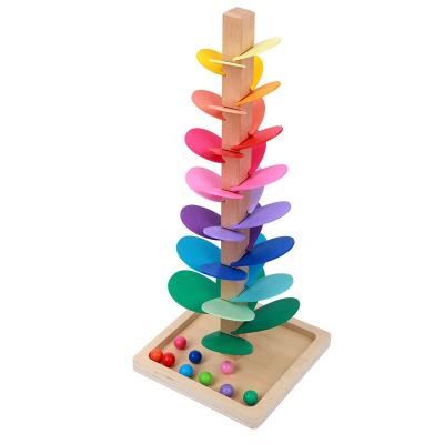 China Large Music Toys Children's Wooden Tree Ball Building Blocks Puzzle Early Education Ball Set Toys for sale