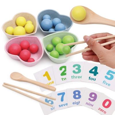 China Children's Montessori Learning Toys Bead Matching Game Shaping Wooden Toys for sale