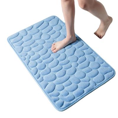 China Durable Hot Sale Water Absorbent Memory Foam Floor Mat Fast Dry Soft Toilet Floor Bathroom Anti-Slip Mat for sale