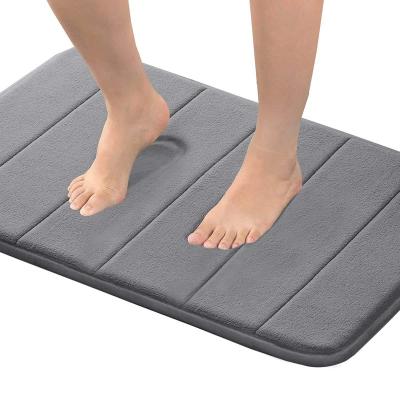 China High Standard Sustainable Anti-Slip Water Absorbent Memory Foam Floor Mat Shower Mat Bathroom Rug Mat for sale