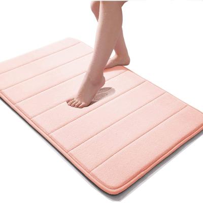 China Factory Price Viable Anti-Slip Water Floor Mat Wholesale Bathtub Carpet Memory Foam Absorbent Bath Mat for sale