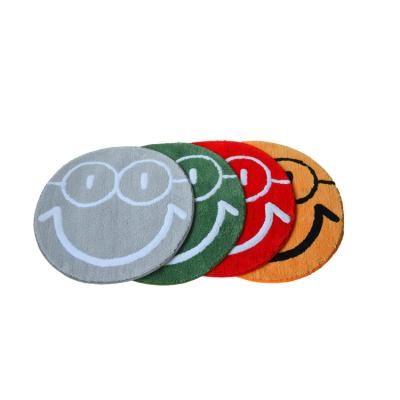 China Quality Assurance Smiley Carpet Fluff Fiber Bath Mats Toilet Shower Room Floor Viable Area Shaggy Rug Living Room for sale