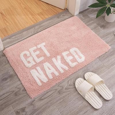 China Quality Guarantee Washable Microfiber Mat Non Slip Washable Absorbent Lint Shaggy Bathroom Rug Carpet funny for sale