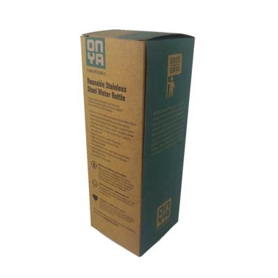 China Recyclable Custom Brown Kraft Paper Tumbler Packaging Box Cutout Window Box for sale