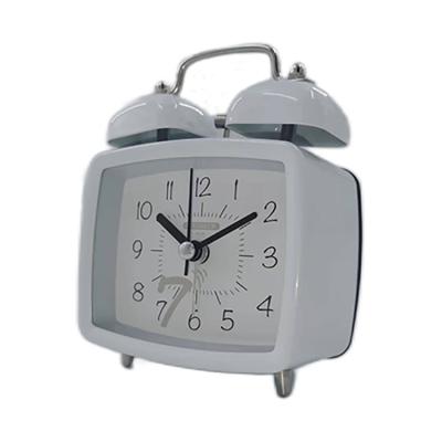 China Metal OEM Accepted Metal Alarm Clock Living Room Square Shaped Bedroom for sale