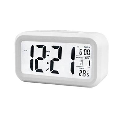 China 2020 LUMINOVA New Digital Mirror LCD Alarm Clock For Bedroom Wall Kitchen Hotel Table Desk Case for sale