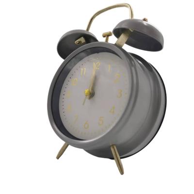 China Mid Century Modern Two Bell Rings Table Kids Alarm Clock For Bedroom Wall Kitchen Hotel Table Desk Case for sale