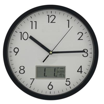 China Calendars Plastic LCD Clock Digital Analog Wall Clock for sale